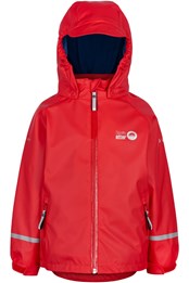 Forest Leader Kids Insulated PU Waterproof Jacket Red