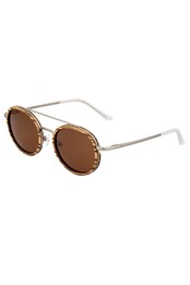 Binz Polarized Sunglasses Zebrawood/Brown