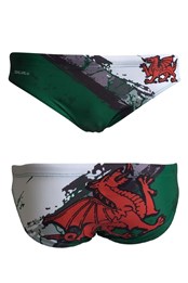 Welsh Dragon Mens Swimming Water Polo Trunks Red/White/Green