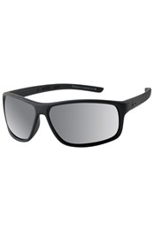 Zero Unisex Sunglasses Black/Silver Mirror Polarized