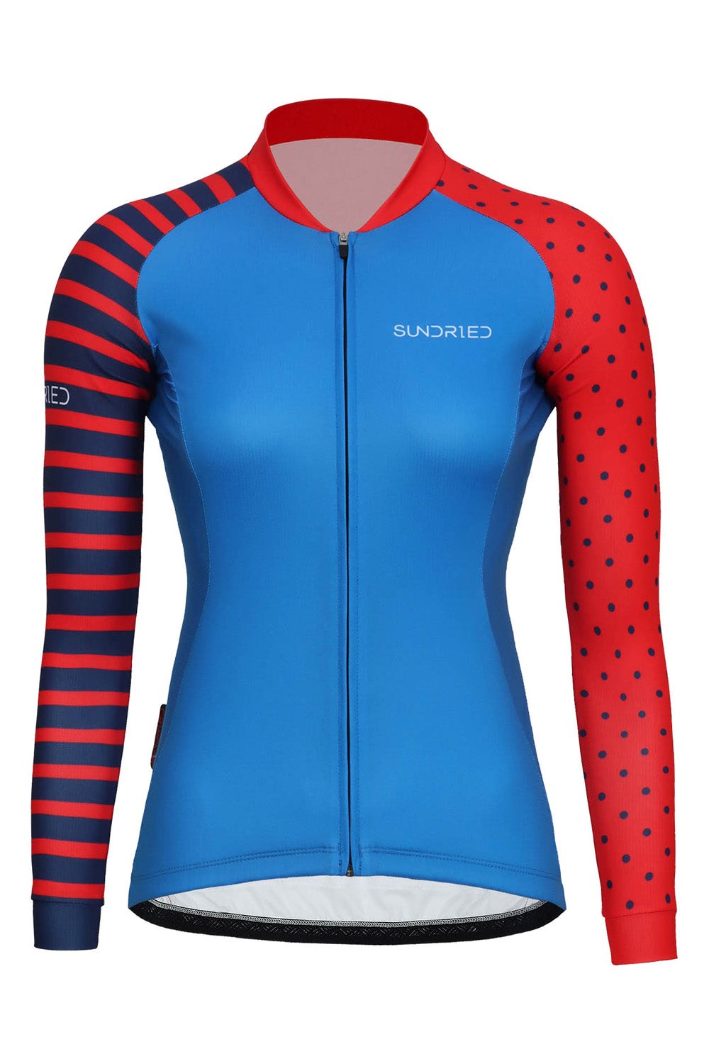Spots & Stripes Womens Long Sleeve Cycle Jersey -