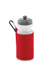 Water Bottle with Fabric Sleeve Holder Classic Red