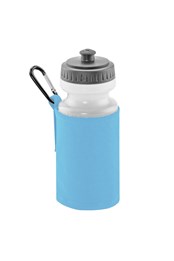Water Bottle with Fabric Sleeve Holder Sky Blue