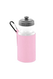 Water Bottle with Fabric Sleeve Holder Classic Pink