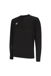Pro Mens Stacked Logo Fleece Pullover Black/White