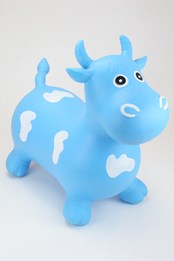 Kids Happy Hopperz Inflatable Bouncy Ride On Toys Big Face Blue Bull