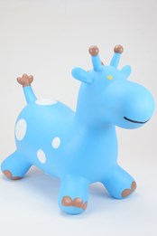 Kids Happy Hopperz Inflatable Bouncy Ride On Toys Blue Giraffe