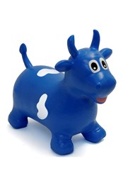Kids Happy Hopperz Inflatable Bouncy Ride On Toys Blue Bull