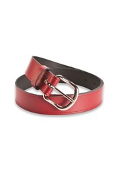 Womens Leather Belt 1.25" Width Red