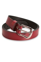 Mens Leather Belt 1" Width Red
