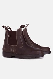 Womens Leather Bronx Boots Chocolate