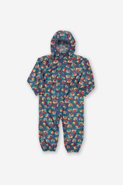 Rainbow Snail Baby/Kids Puddlepack Suit Navy blue