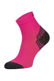 Low Cut Ankle Compression Running Socks Neon Pink