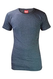 Mens Thermal Underwear Short Sleeved Top Charcoal