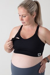 Maternity and Breastfeeding Sports Bra Black