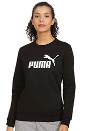Essentials Logo Womens Sweatshirt Puma Black