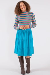 Shell Bay Womens Cord Skirt Blue