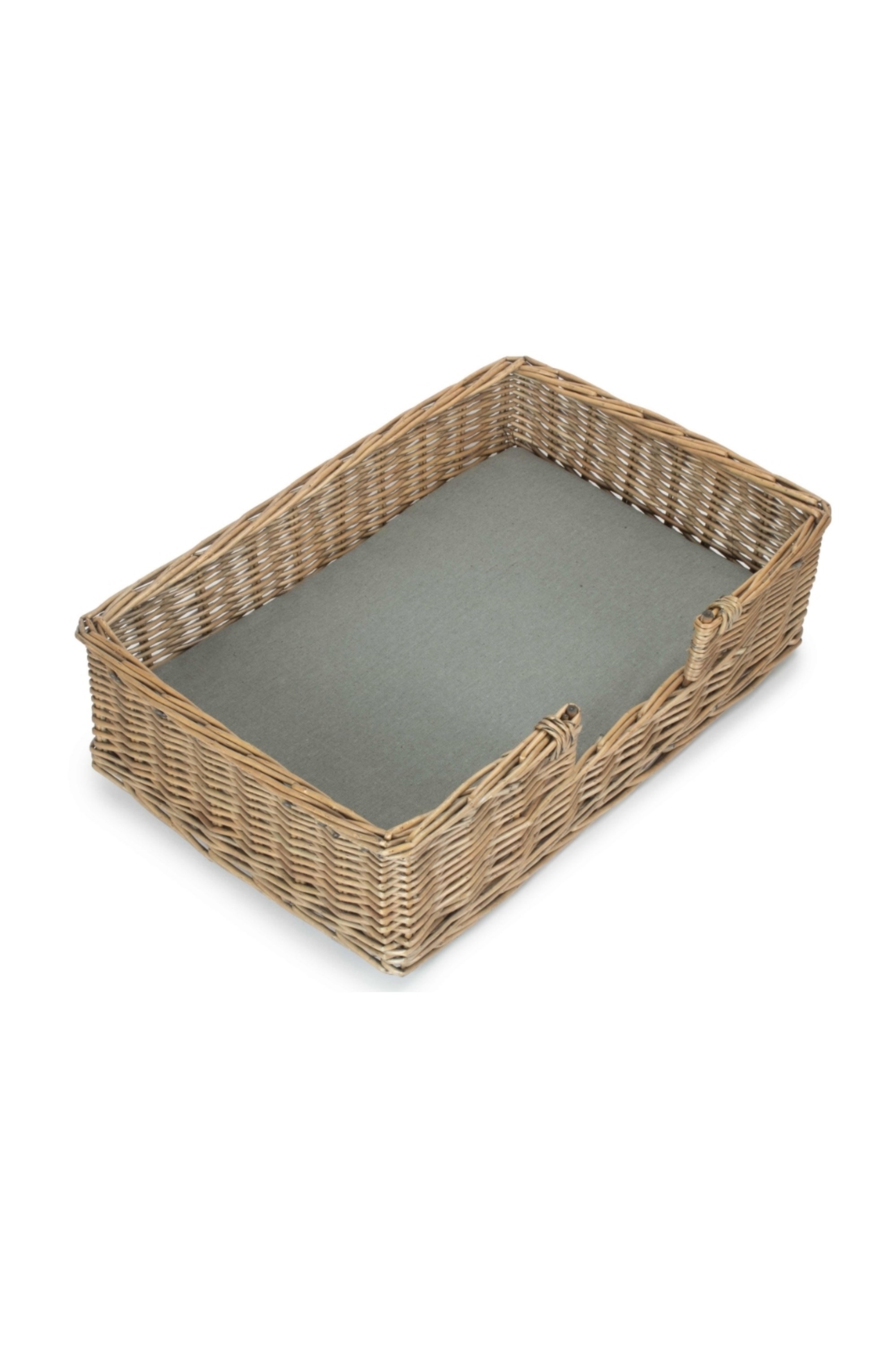Wicker Dog Bed with Cushion -