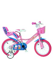 Dino Peppa Pig 14" Kids Bike Pink/White