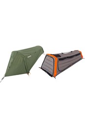 Hybrid Combo 1 Man Camping Insulated Tent Set Forest Green
