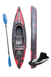 Deluxe Sit-in-Kayak with Paddle & Spraydeck Black/Red