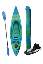 Deluxe Sit-in-Kayak with Paddle & Spraydeck Blue/Green/Black