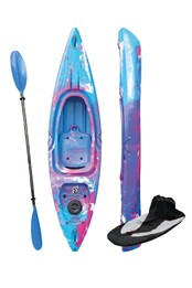 Deluxe Sit-in-Kayak with Paddle & Spraydeck Blue/Purple/White