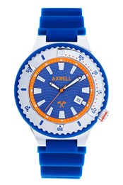 Summit Silicone Strap Deep Diving Watch with Date Blue
