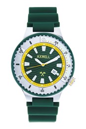 Summit Silicone Strap Deep Diving Watch with Date Green