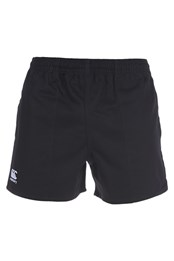Professional Mens Cotton Rugby Shorts Black