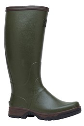 Veneur Mens Cotton Lined Rubber Fishing Boot Green