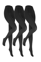 Kids Thermal Tights 3-Pair Black