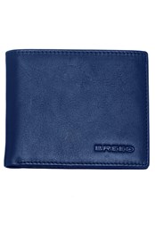 Locke Genuine Leather Bi-fold Wallet Navy