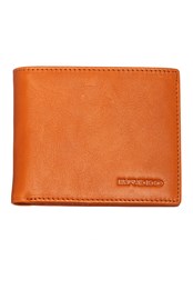 Locke Genuine Leather Bi-fold Wallet Orange