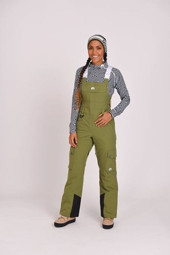 Yeh Girl Womens Bib Pant Khaki