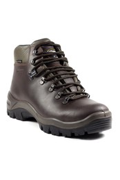 Peaklander Mens Waterproof Hiking Boots Brown Waxed Leather