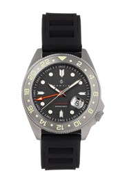 Global Dive Rubber-Strap Deep Diving Date Watch Grey