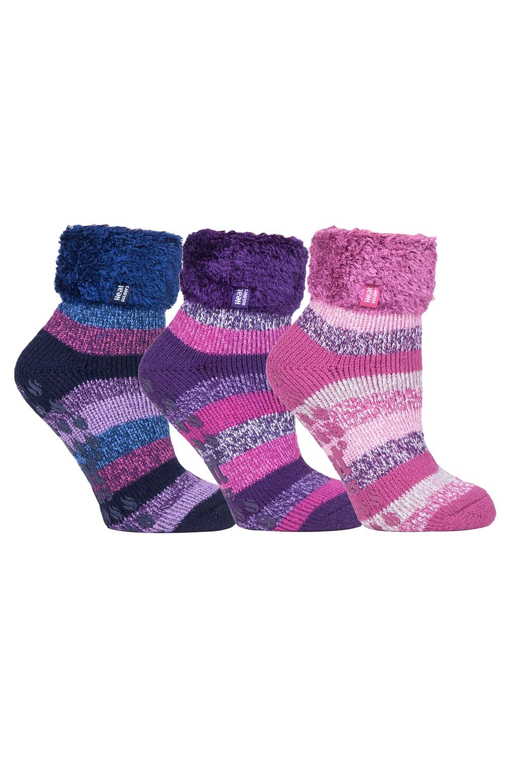 MFA188 Womens Thermal Non-Slip Bed Socks 3-Pack