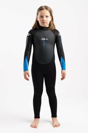 Junior Tech 3/2 F/L Steamer Back Zip Wetsuit Black/Blue