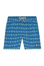 Seafoam Waves Kids Swim Shorts
