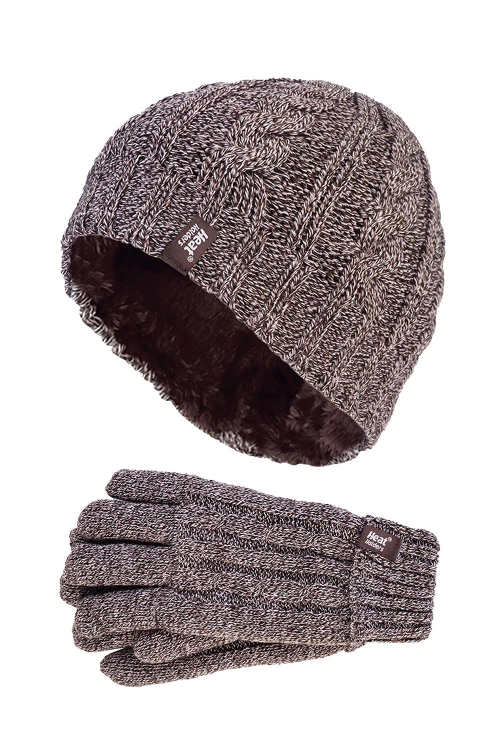 Womens Thermal Winter Hat and Gloves Set -