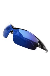 Vortex Cycling Sunglasses with UV400 Lens Black Frame. Blue Lens