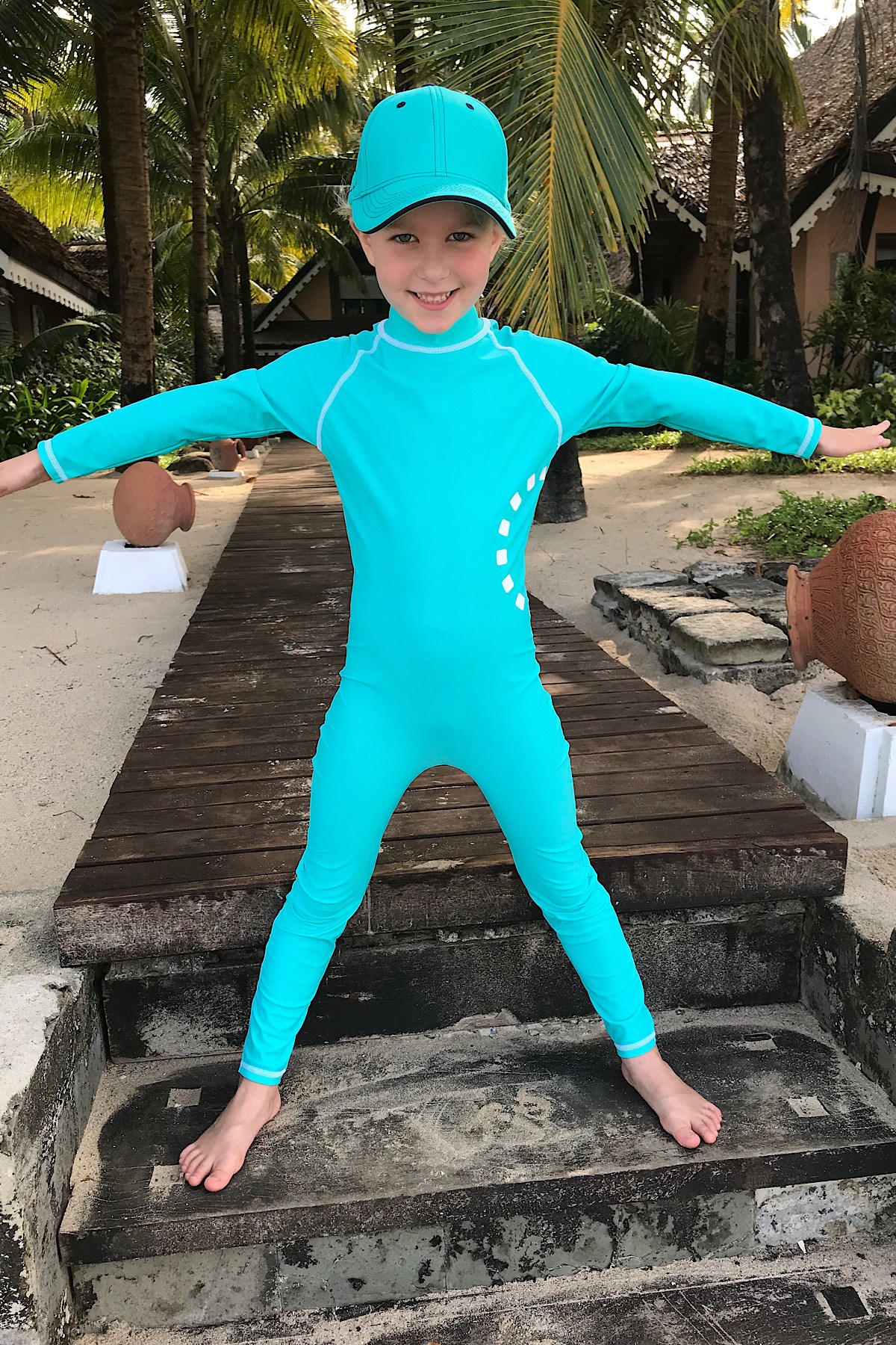 Kids Long All In One Swimsuit Mountain Warehouse GB