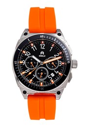 Sonar Chronograph Strap Watch with Date Orange