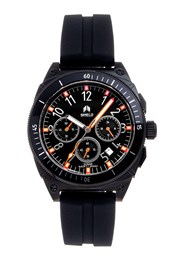 Sonar Chronograph Strap Watch with Date Black