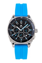 Sonar Chronograph Strap Watch with Date Light Blue