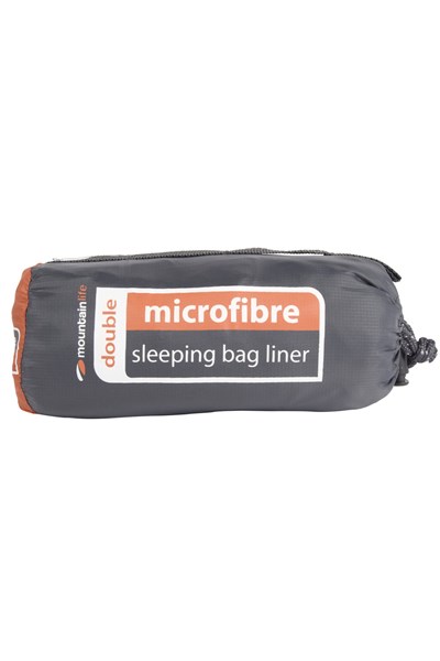Microfibre Double Sleeping Bag Liner - Black