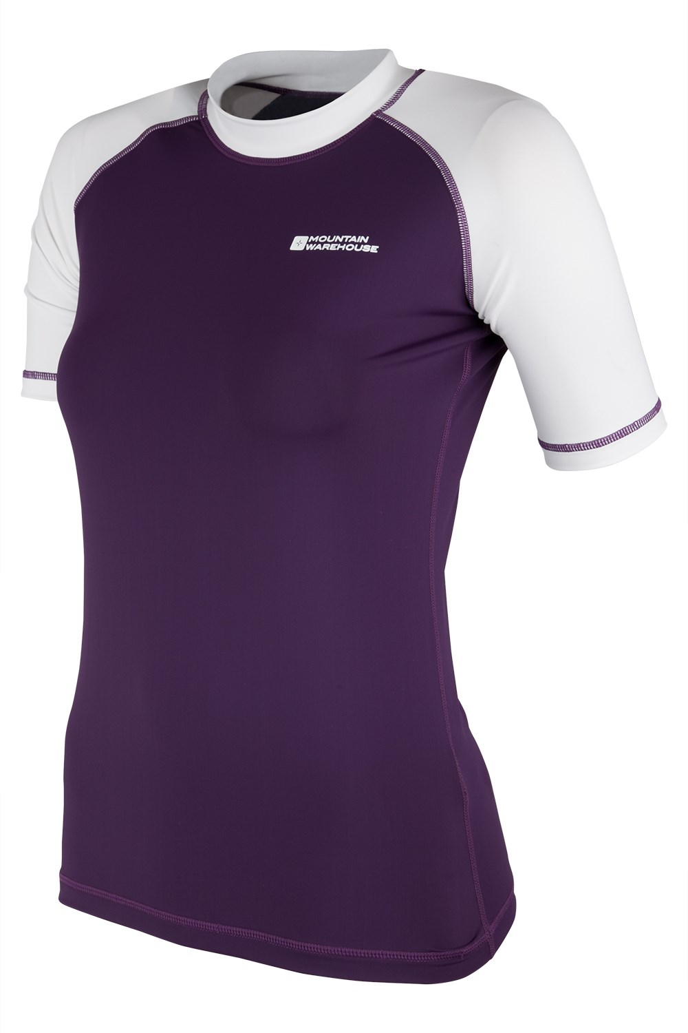 Mountain Warehouse Womens Lightweight Stretch Zip Rash Vest w/ UPF50 Protection 