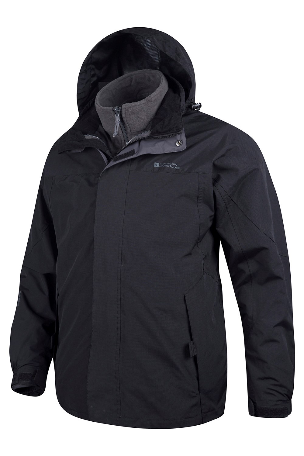 Peter Storm Men's Lakeside 3 in 1 Waterproof Jacket with Rollaway Hood and  4 Zipped Pockets, Men's Hiking & Outdoor Recreation Clothing (XS, Black) :  : Fashion