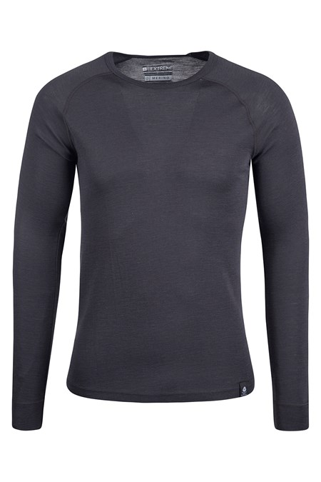Merino Mens Long Sleeved Round Neck Top